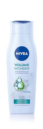 NIVEA Volume Wonder Kräftigendes Shampoo, Volumen Shampoo mit Kollagen und natürlichem Bambus-Extrakt, silikonfreies Haarshampoo für sichtbares Volumen und strahlenden Glanz (250 ml)