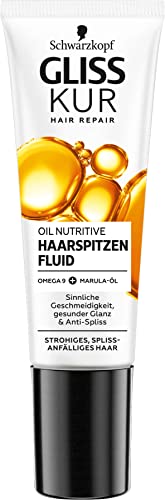 Gliss Kur Haarspitzenfluid Oil Nutritive (50 ml), für bis zu 96 % weniger Spliss und langanhaltend versiegelte Spitzen, speziell für strohiges & strapaziertes Haar