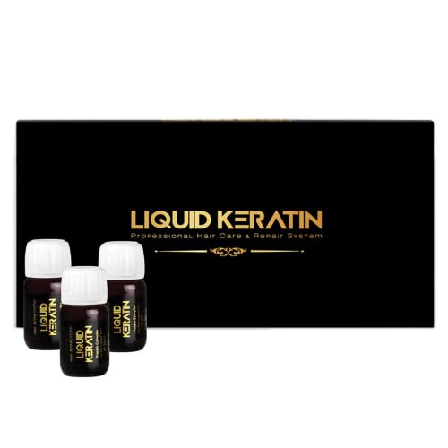 Liquid Keratin Reines Keratin-Serum 3 x 20 ml | Haarreparatur & Haarwachstum | Keratin Serum mit Keratin Repariert Trockenes Strapaziertes Haar | Haarpflege ohne Alkohol Silikon Sulfate Parabene