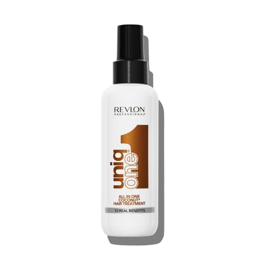 UniqOne Hair Treatment - Sprühkur für mehr Volumen, Geschmeidigkeit und bessere Kämmbarkeit, Haarpflege ohne Ausspülen, Spray hilft Spliss vorzubeugen, Coconut, 150 ml