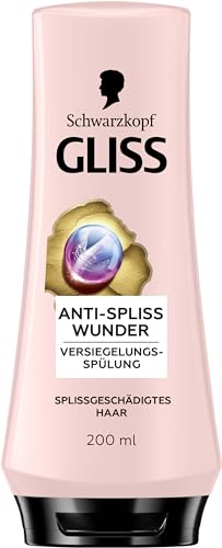 Gliss Spülung Anti-Spliss Wunder (200 ml), Haarspülung repariert geschädigte Haarfasern, für langanhaltende Splissversiegelung und 88% weniger Spliss