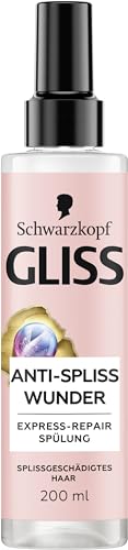 Gliss Spülung Anti-Spliss Wunder (200 ml), Haarspülung repariert geschädigte Haarfasern, für langanhaltende Splissversiegelung, mit Hitzeschutz bis zu 230 °C