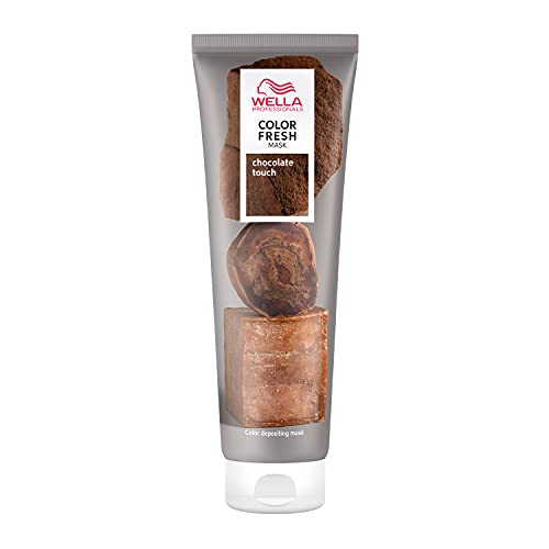 Wella Professionals Color Fresh Mask Chocolate Touch – Haarkur zum Beleben und Verändern der Haarfarbe – pflegende Tönung mit Avocadoöl – für braunes Haar – 150 ml