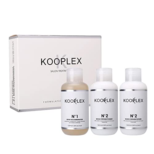 Kooplex Salon & Home Use Bond Haarreparatur-Set für geschädigtes gebleichtes Haar. Behandlung Schutz für alle Haartypen, Nr. 1 (120 ml) & Nr. 2 (240 ml)