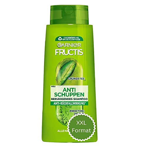Garnier Fructis Anti-Schuppen Shampoo XXL, Beruhigendes Shampoo für schuppige Kopfhaut, Für mehr Glanz und Geschmeidigkeit, Mit Grüntee, Maxi Format, 700ml