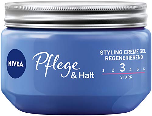 NIVEA 1er Pack Haar-Gel, Styling Creme Gel, Starker Halt, 1 x 150 ml Tiegel, Pflege & Halt, 86878_1