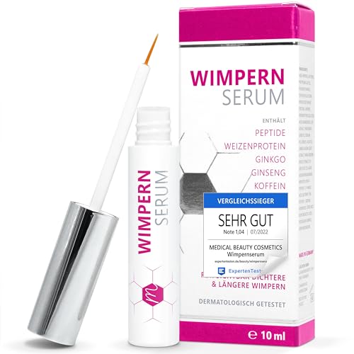 Testsieger 2024: Hormonfreies Wimpernserum 10ml mit Hyaluron, Kollagen, Peptiden, Weizenprotein – Wimpernserum ohne Hormone schützt und kräftigt die Wimpern. Mit Aloe-Vera, Ginseng und Panthenol.