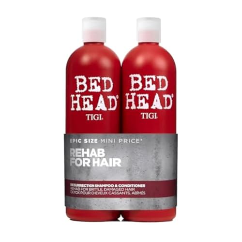 Bed Head by TIGI | Resurrection Shampoo und Conditioner Set | Haarpflege für sprödes und strapaziertes Haar | Kraftvolle, regenerierende Pflegeformel | 2 x 750 ml
