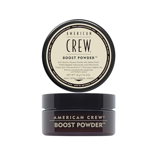 AMERICAN CREW – Classic Boost Powder, 10 g, Stylingpuder für Männer, Haarprodukt mit mittlerem Halt, Stylingprodukt für dichteres, griffigeres Haar & ein mattes Finish