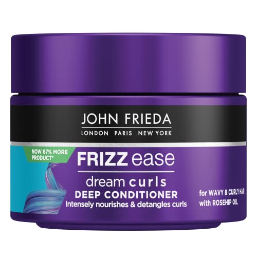 John Frieda Frizz Ease Traumlocken Kur - Inhalt: 250 ml - Dream Curls Deep Conditioner - Pflegt intensiv, entwirrt und glättet natürliche Locken