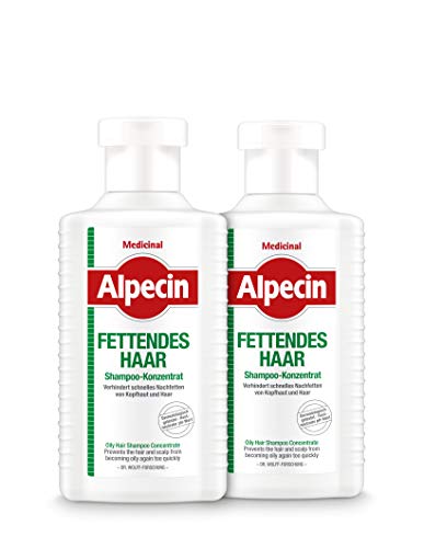 Alpecin Medicinal Shampoo-Konzentrat fettendes Haar - 2 x 200 ml - reinigt wirksam fettiges Haar und fettige Kopfhaut