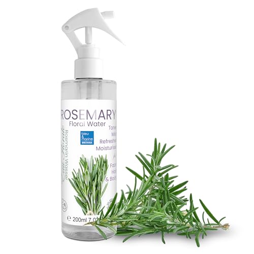 Reines Rosmarin-Hydrolat Spray, Antibakterielle Gesichts- und Haarpflege, Natürliches Antioxidans, Verdauungsfördernd, 200 ml