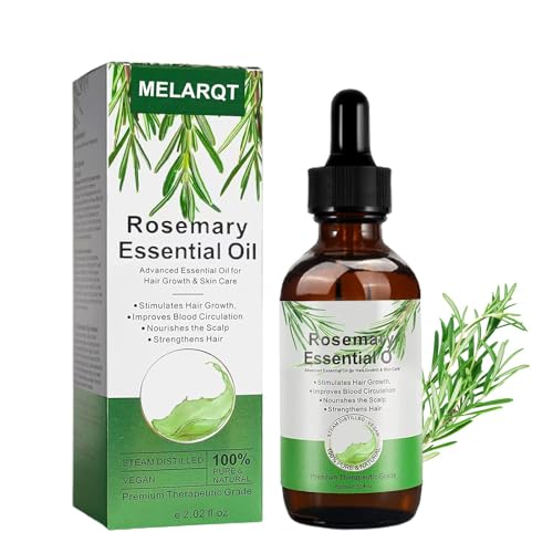 Rosemary Oil for Hair, Ätherisches Rosmarinöl für Kopfhaut und Haar, Tief NäHrende, Stimuliert das Haarwachstum für Männer Frauen, Rosmarinöl Haare für Hautpflege, Aromadiffusor, 60ml