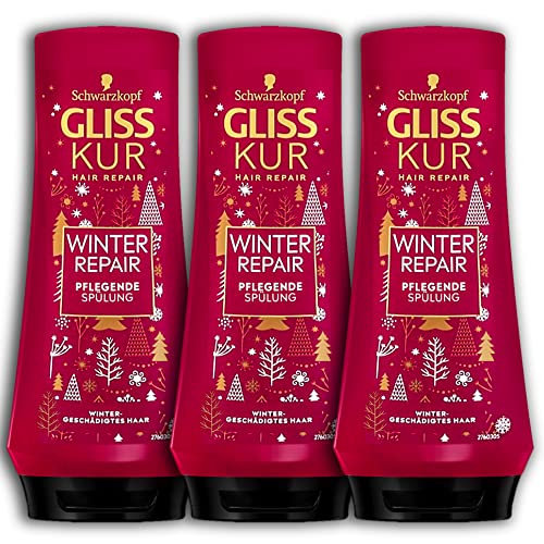 3 er Set Gliss Kur Winter Repair Conditioner Haar Spülung 3 x 200 ml