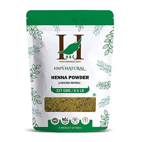 H&C 100% reines natürliches Henna-Pulver (Lawsonia Inermis) 227 g (1/2 lbs) für Haar